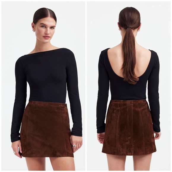 Alexa Chung for Madewell Suede Mini Skirt - Picture 1 of 10